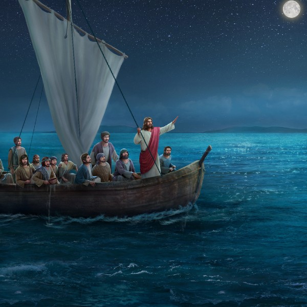 Jezus stilt den storm